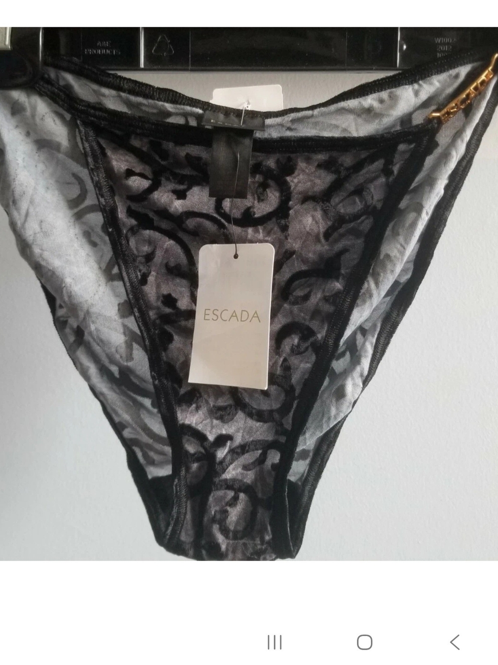 Escada Velvet-Devore Bikini Brief ESCADA WOMEN PANTY BRIEF Size XL NWT